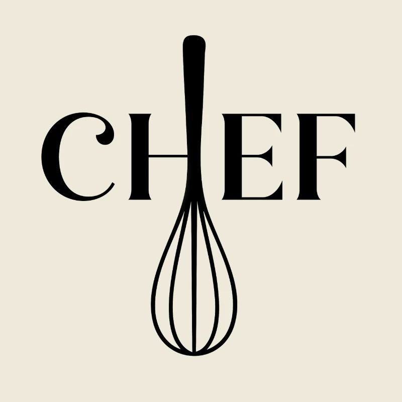 CHEF Shirt – Minimalistisches Kochdesign Schwarz