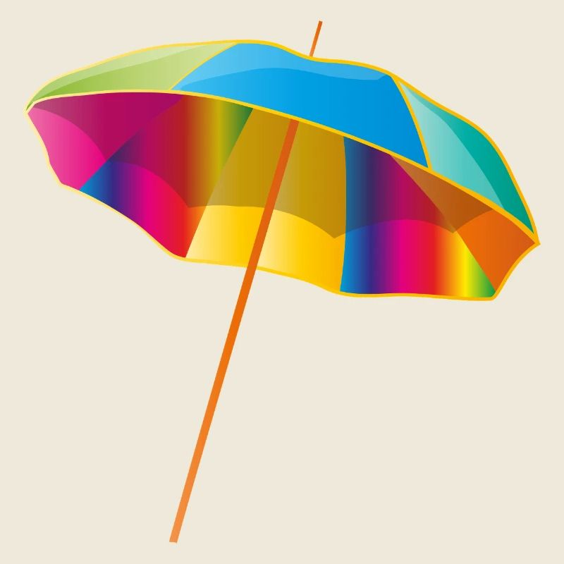 Parasol coloré aux couleurs vives