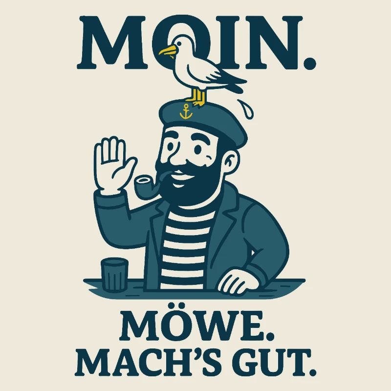 Moin Möwe mach's gut Nordsee Spruch