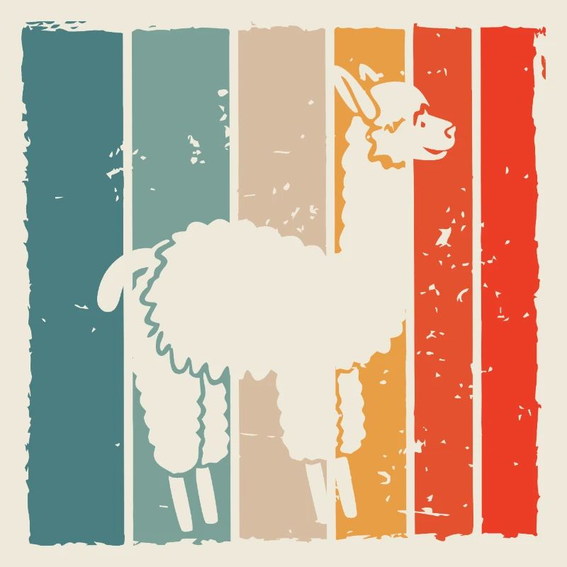 Lama Imprimé Rayures Rétro