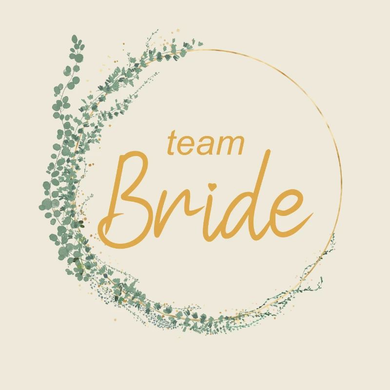 Team Bride! Eukalyptus-Kranz, personalisierbar