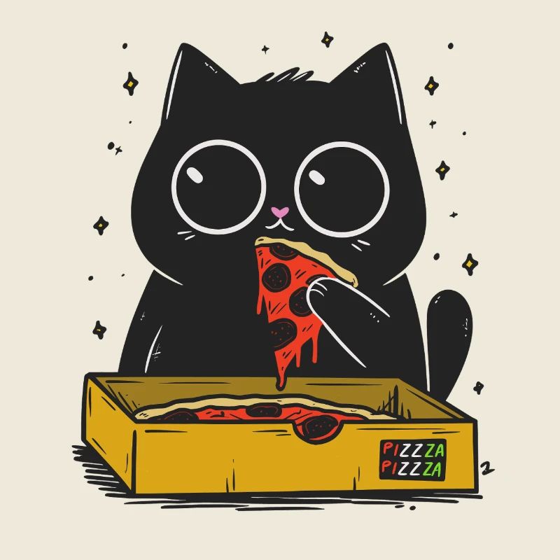 Pizza Kitty in color