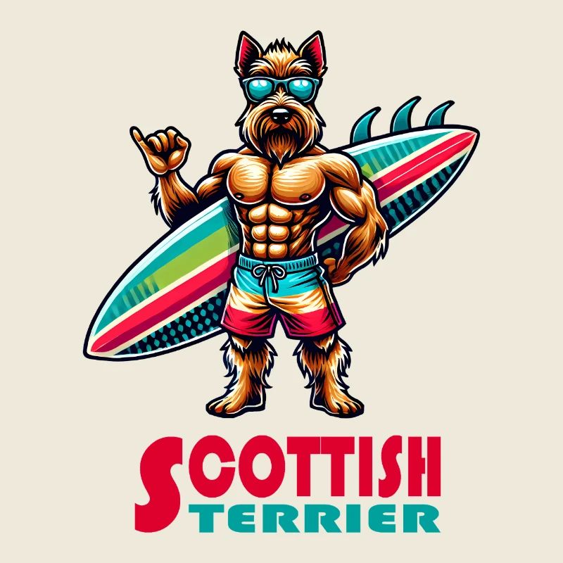 Scottish Terrier Surfer