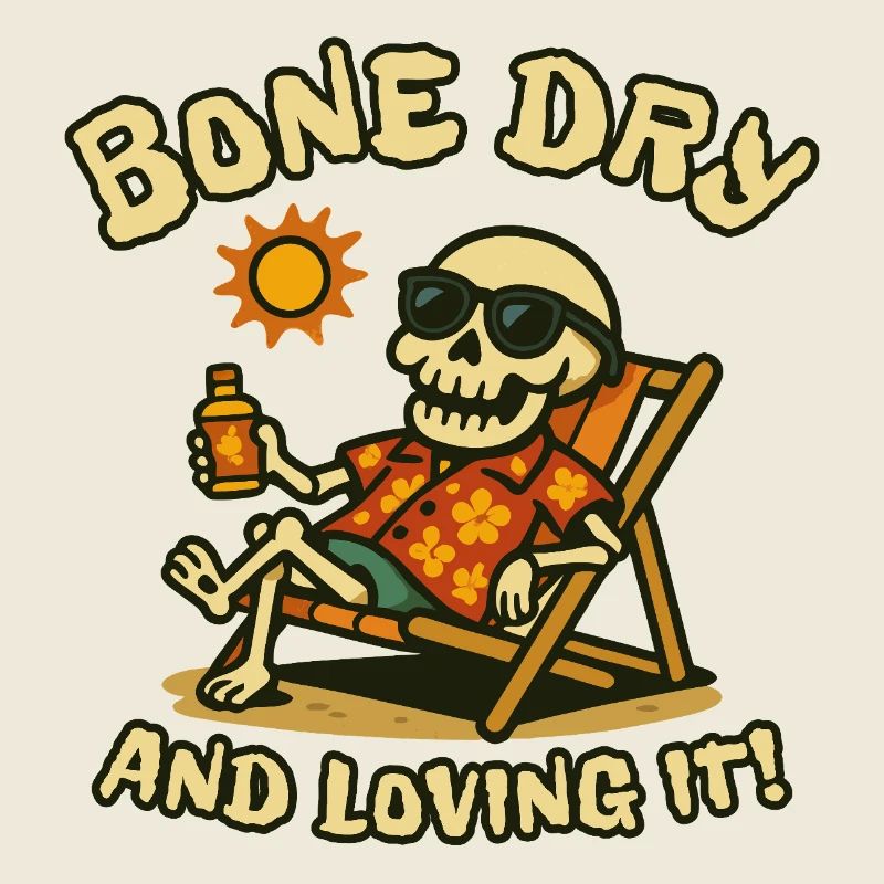 Bone Dry and Loving It Beach Skeleton