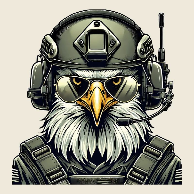 Military Eagle on Mission