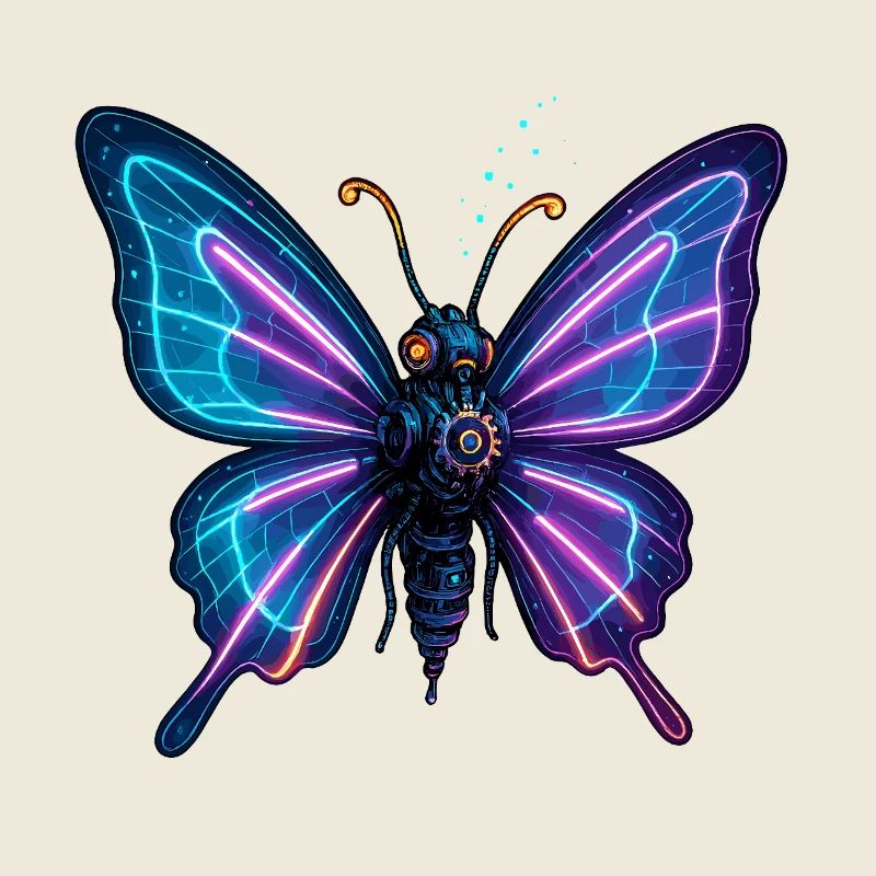 Neonflügel Metallschmetterling