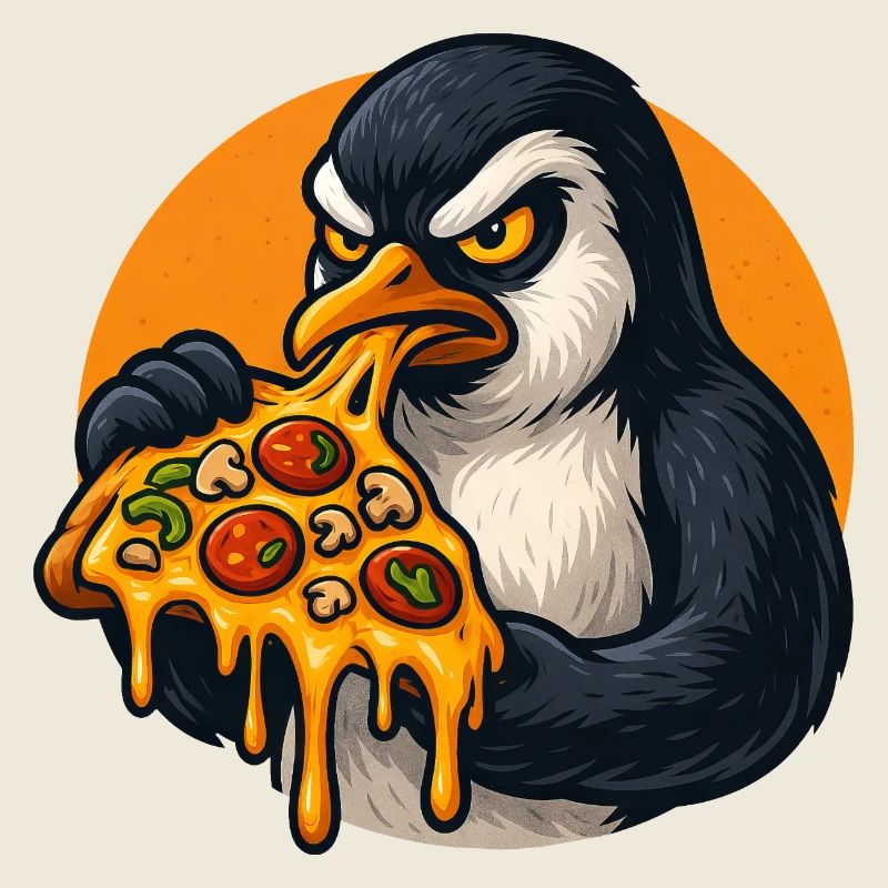 Determined Penguin Pizza Cuisine Italienne