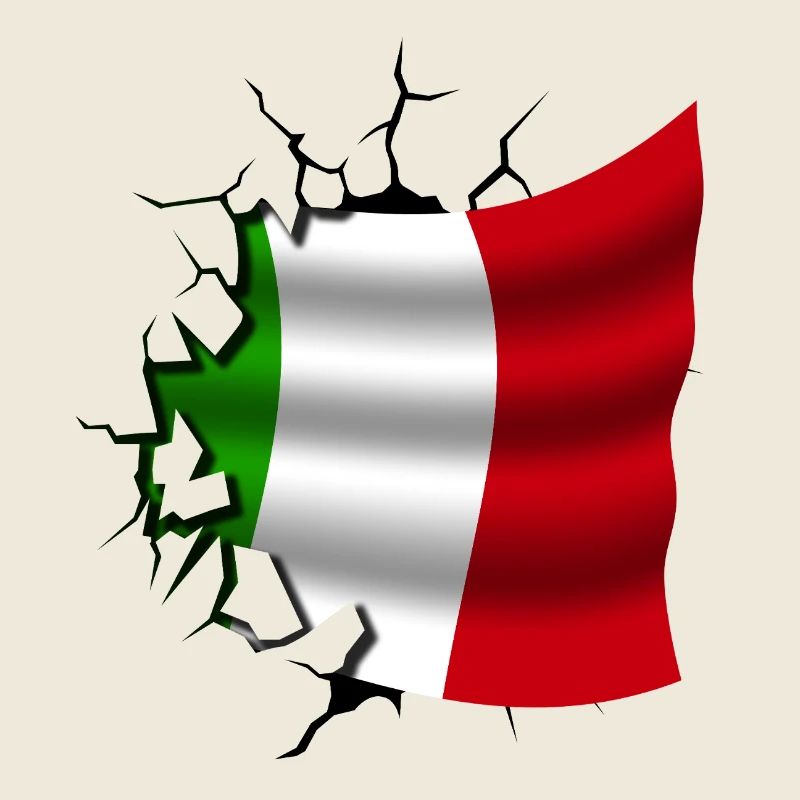Drapeau de l’Italie - Italie - Drapeau Broken Design