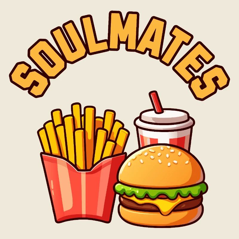 Seelenverwandte Burger Fries Limonade