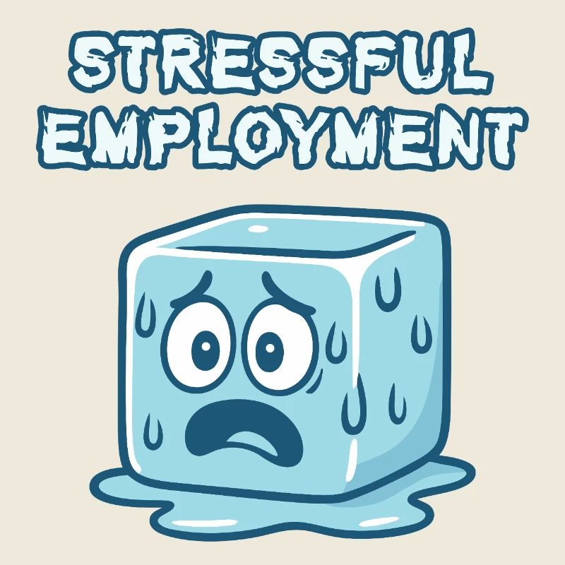 Stressiges Arbeitsleben Kubischer Cartoon