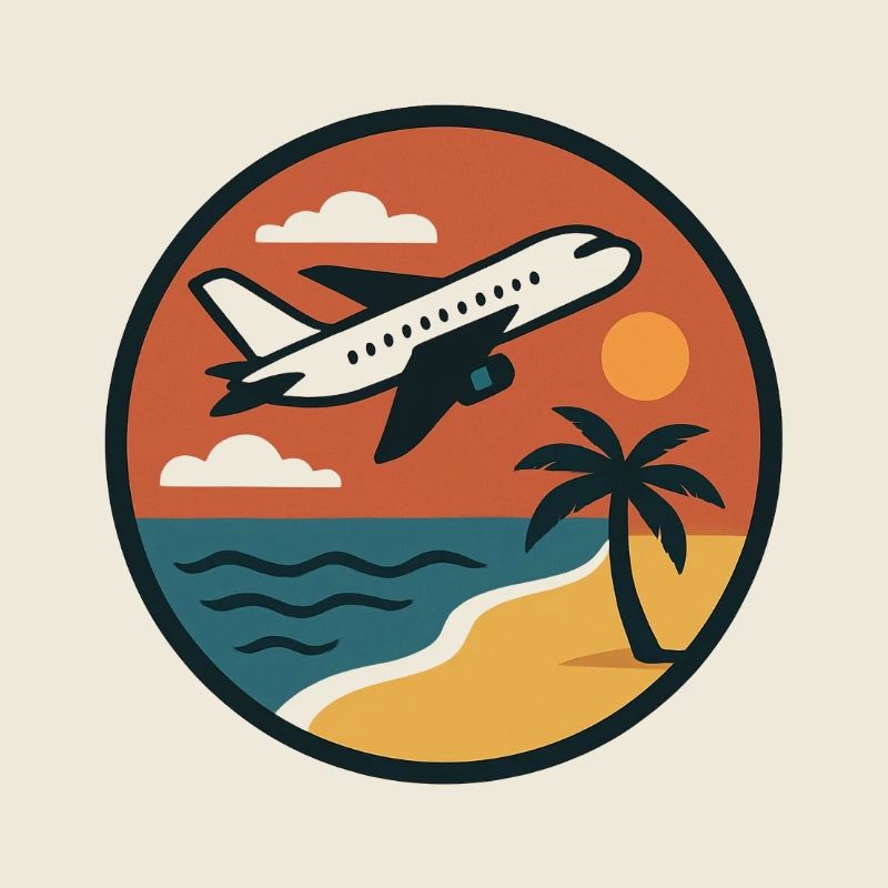 Sonnenuntergang Strandflug Patch