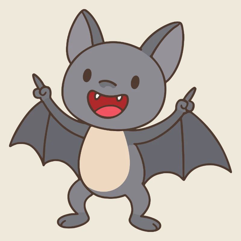 Bébé chauve-souris heureux