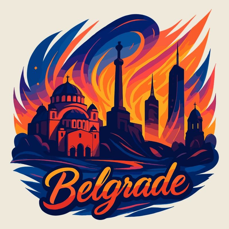 Belgrade Capitale Serbie Silhouette Cadeau