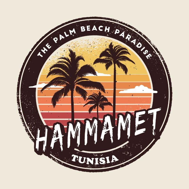 Hammamet Palmiers Vintage Design