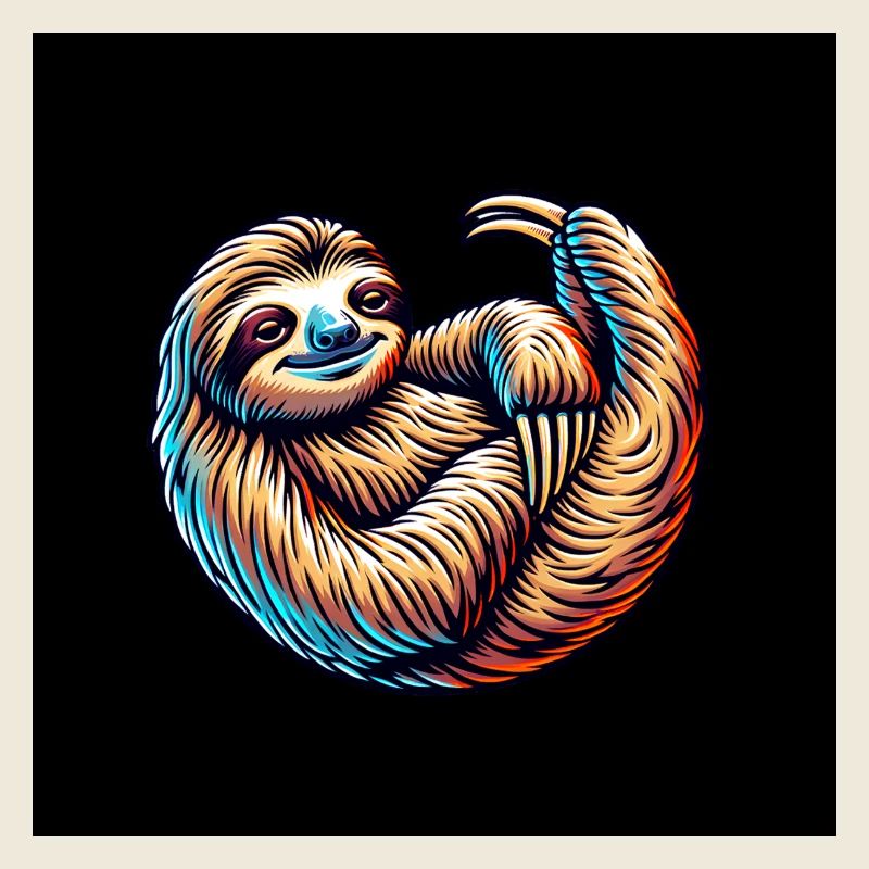 Stay cool always with the calm funny sloth