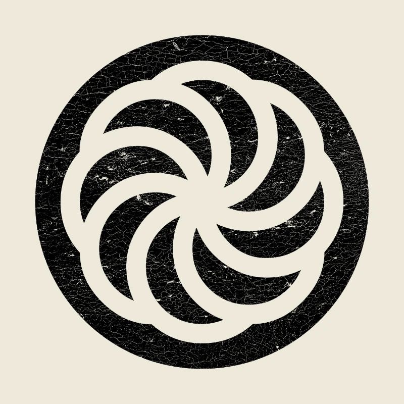 Armenian Eternity Sign in a Black Circle