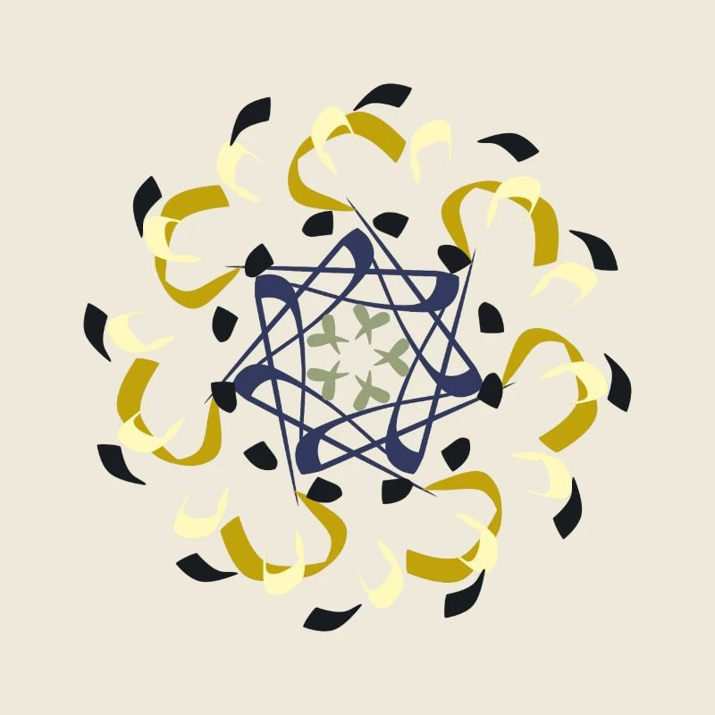 Motif de mandala complexe dans des tons de terre