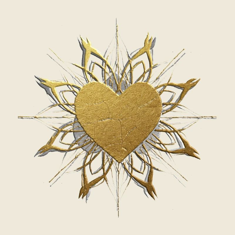 Goldenes Herz Ornament