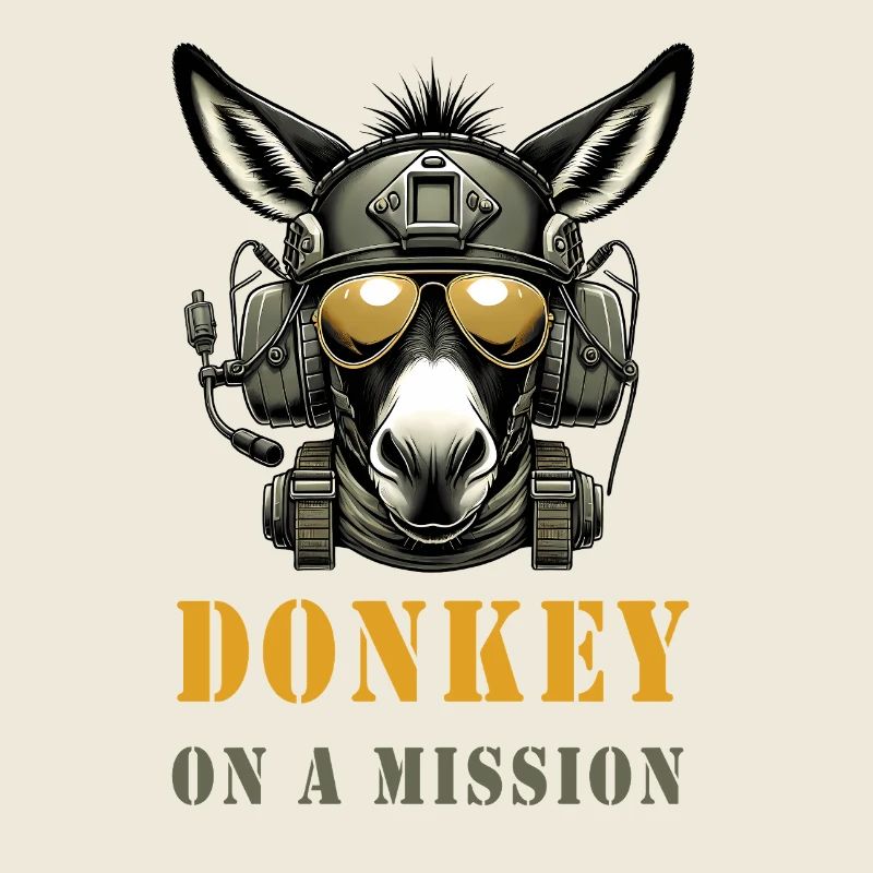 Âne en mission - Militaire
