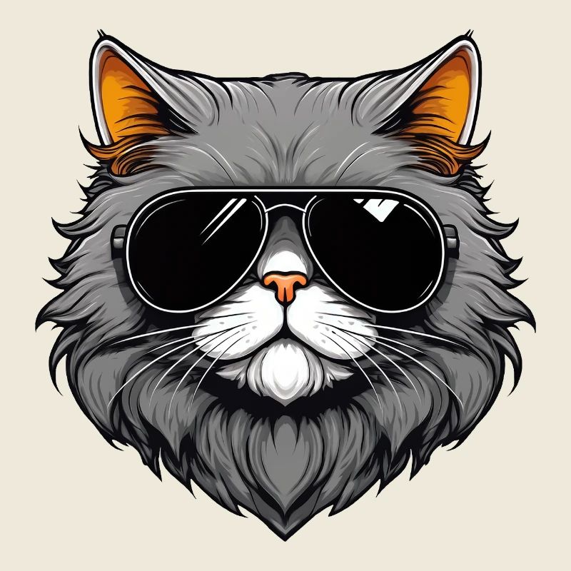 Chat zen avec lunettes de soleil