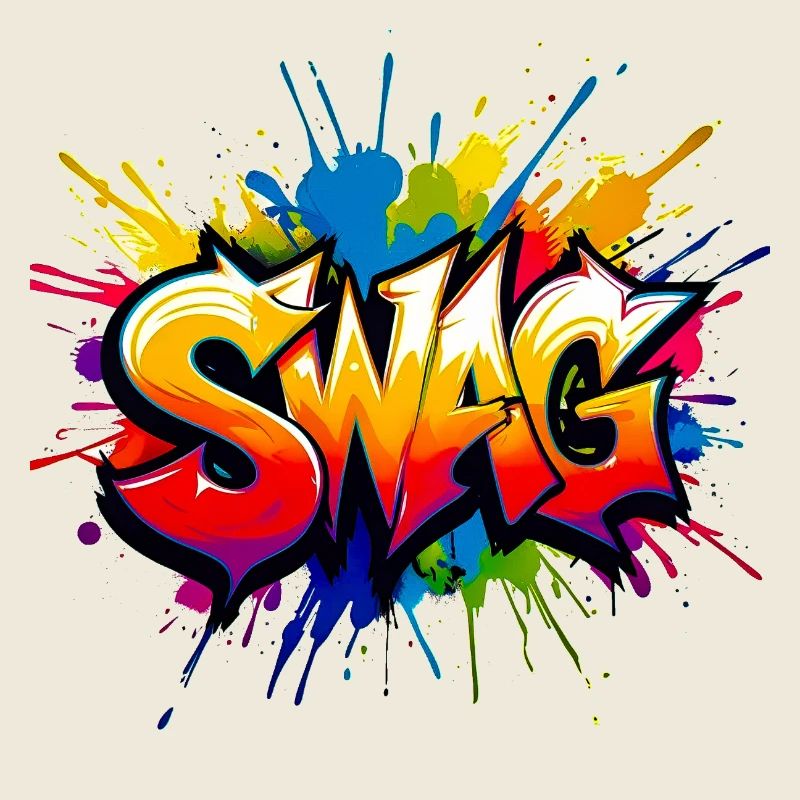 Style graffiti expressif avec des couleurs vives