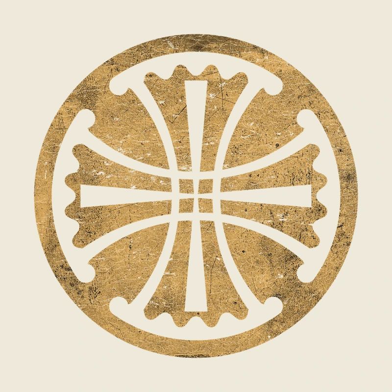 Canterbury Cross in a Golden Circle