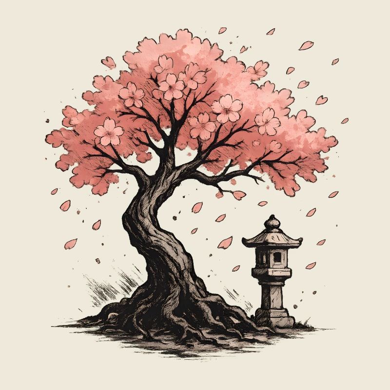 Japanese Cherry Blossom Tree Design