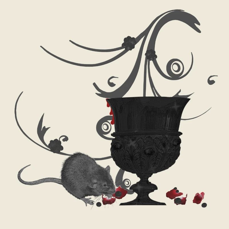 Kelch mit ratte, gothic design