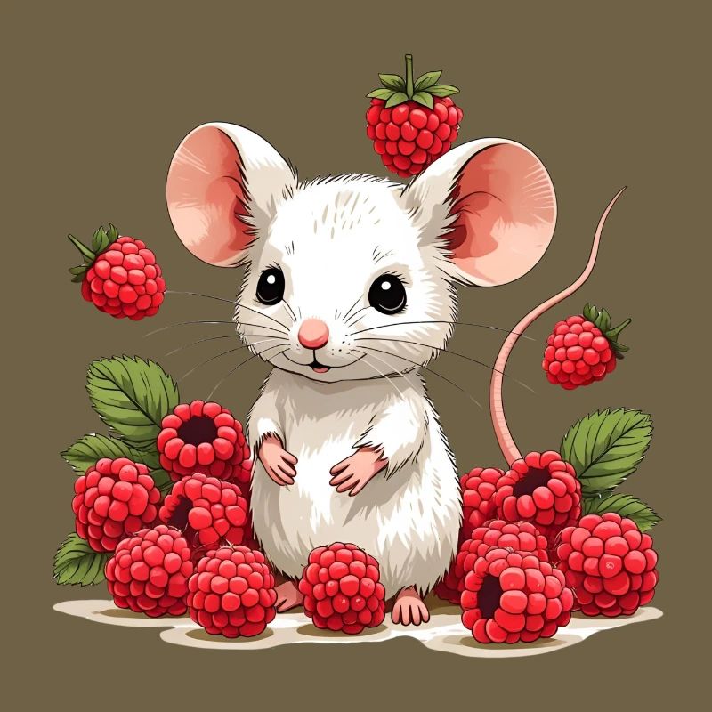 Niedliche Beerenmäuschen Illustration