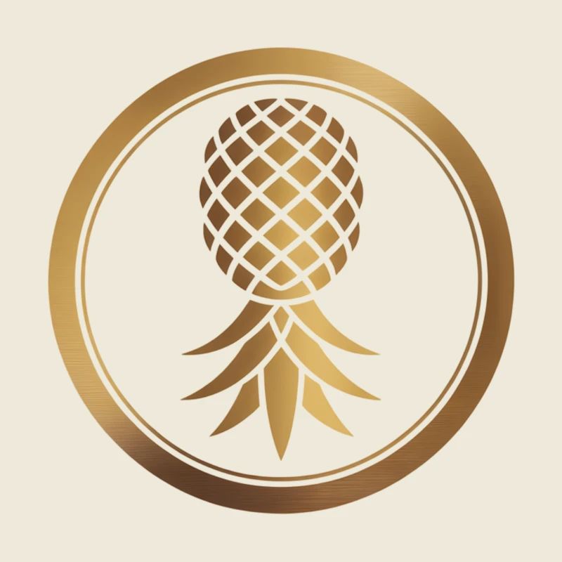Goldenes Ananas-Logo
