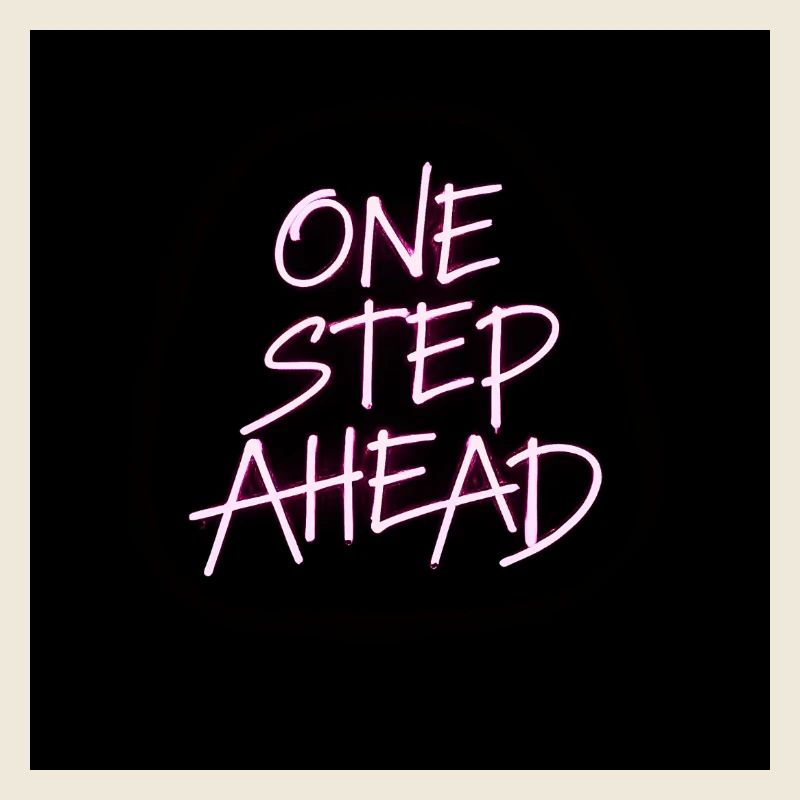 Neon-Lebensmotto für Motivation