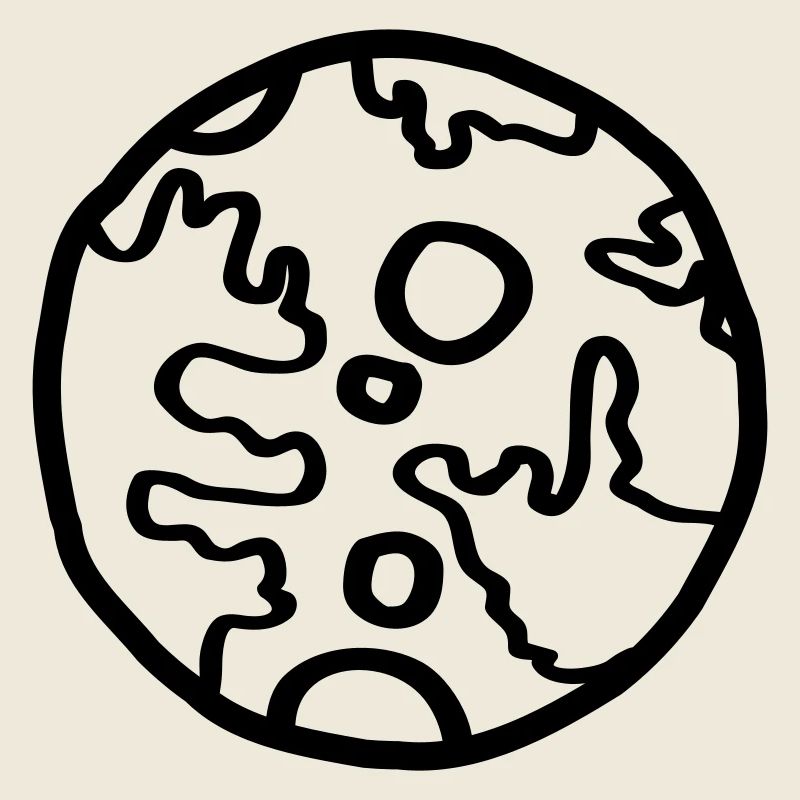 Planète Space Doodle Simple