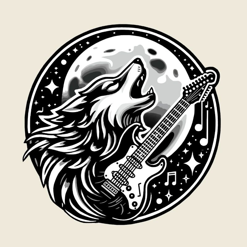 Wolf Musical Moon Design