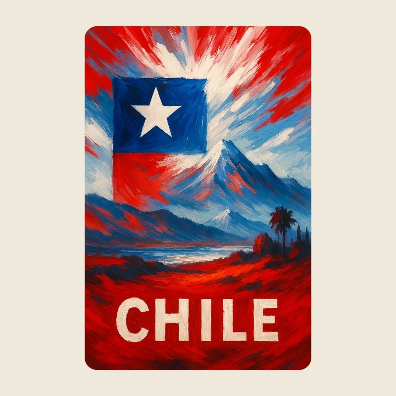 Chili – Drapeau peint et nature