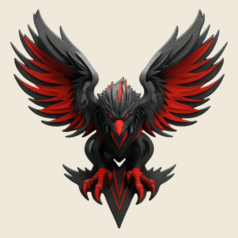 Dunkles mythisches Adler-Emblem