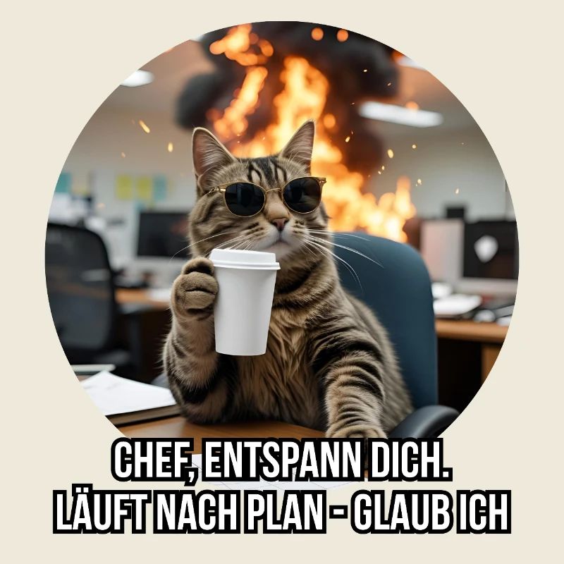 Drôle de chat de bureau disant design