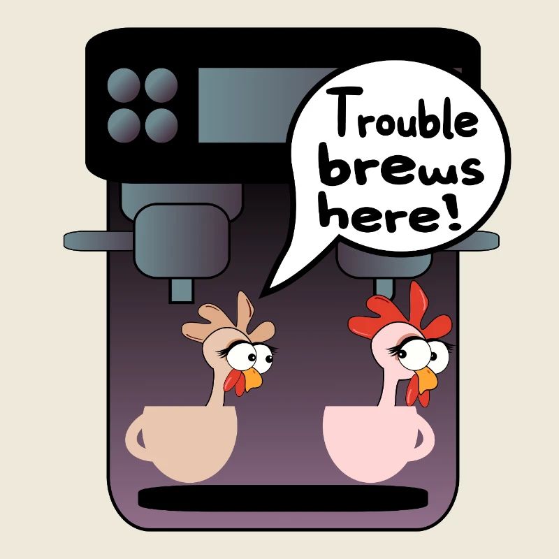 HÜHNCHEN TROUBLE KAFFEE BRÜHEN