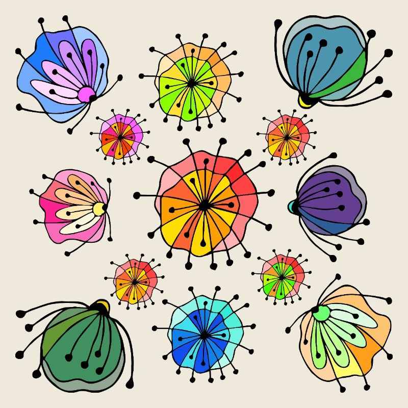 Motif de papillon abstrait coloré
