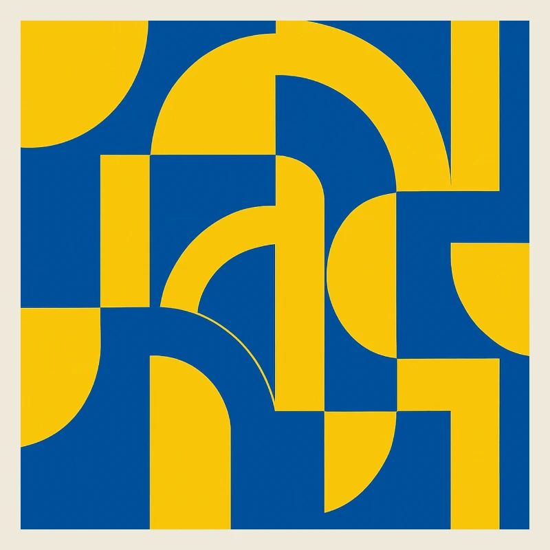 Design abstrait bleu-jaune