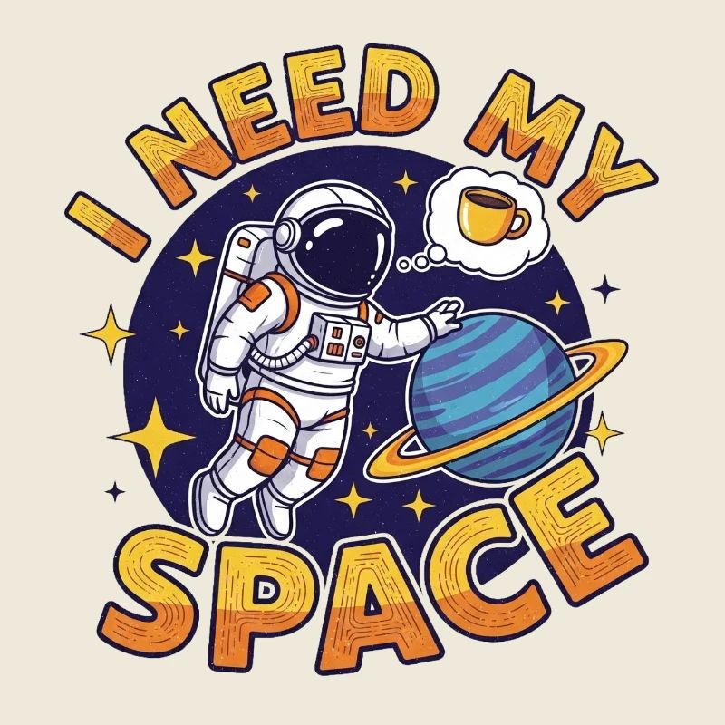 Space friendship with coffee dream