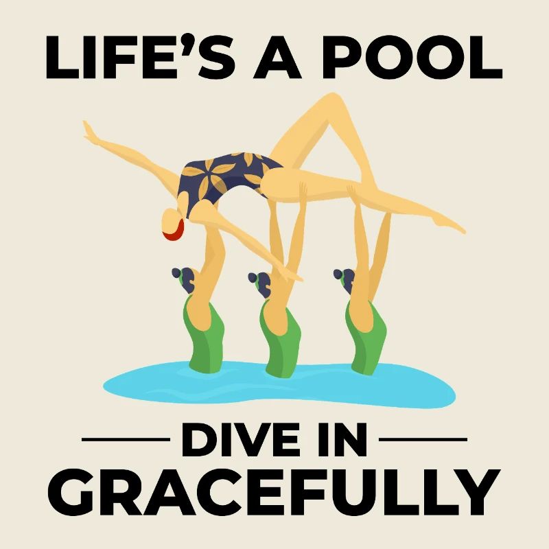 Das Leben ist ein Pool-Sprung in anmutig schwimmenden Humor