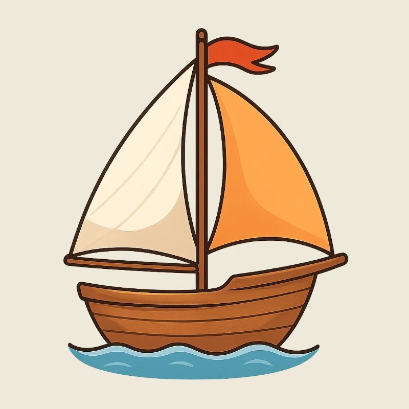 Voilier maritime conception d’aquarelle