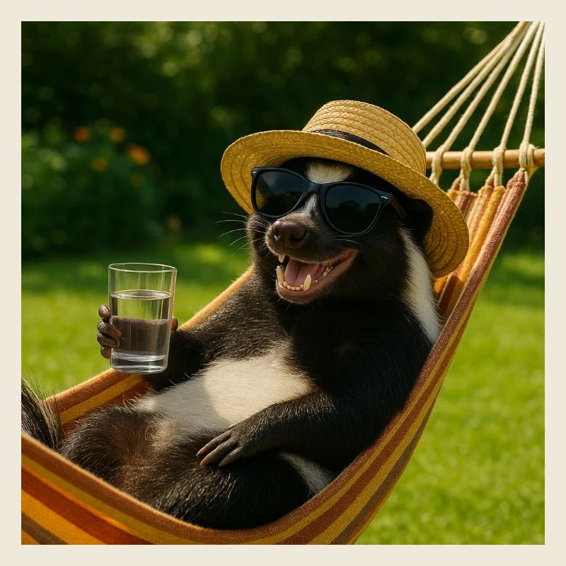 Stinktier beim chillen