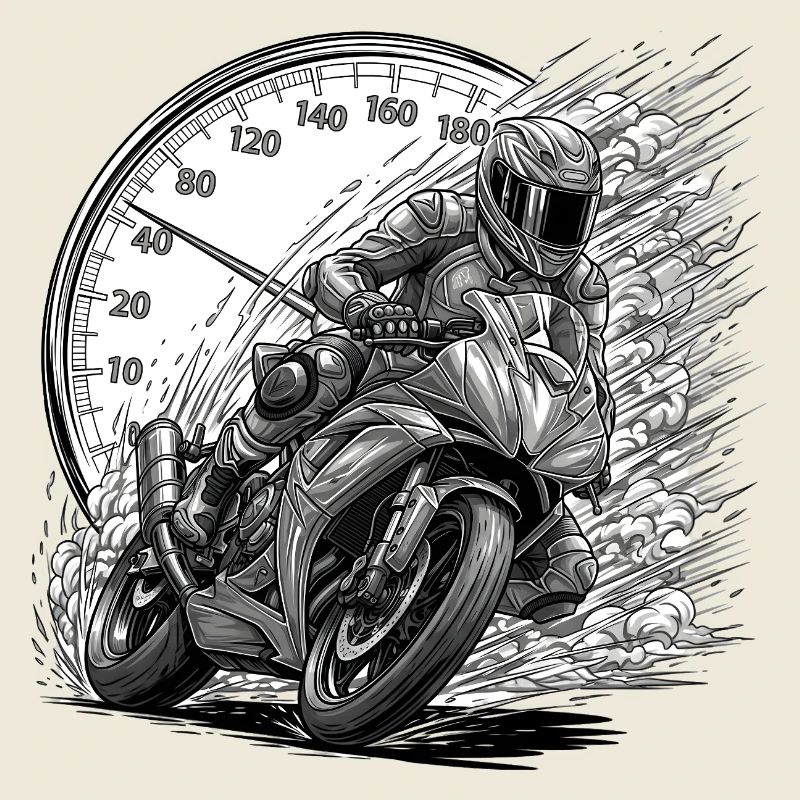 Biker driven by speed