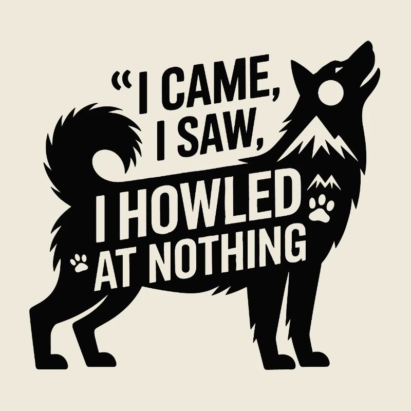 Ich kam, ich sah, ich heulte, lustiger Hund