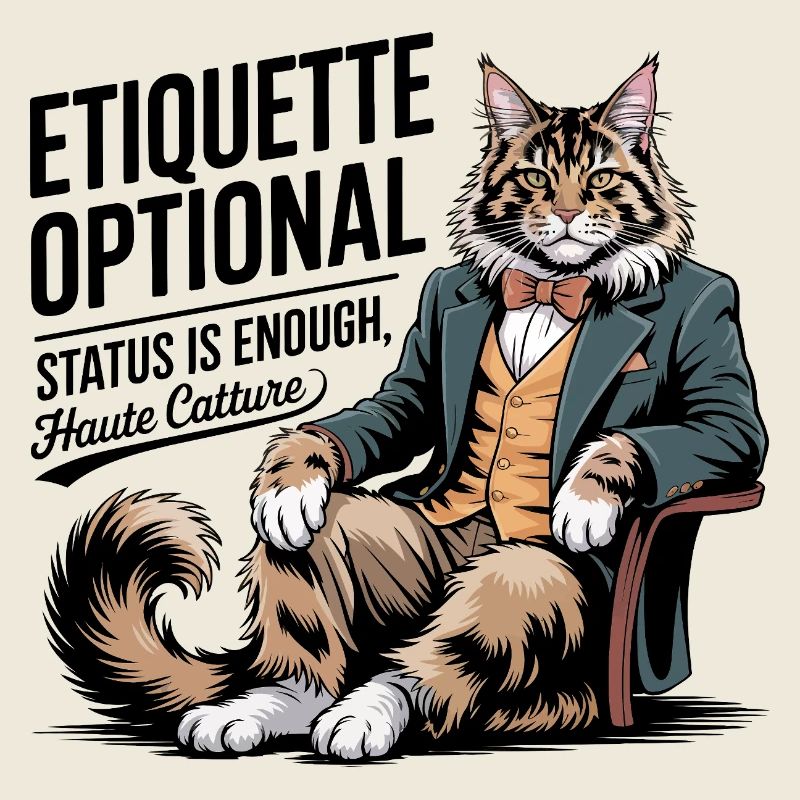Étiquette optionnelle Chat chic