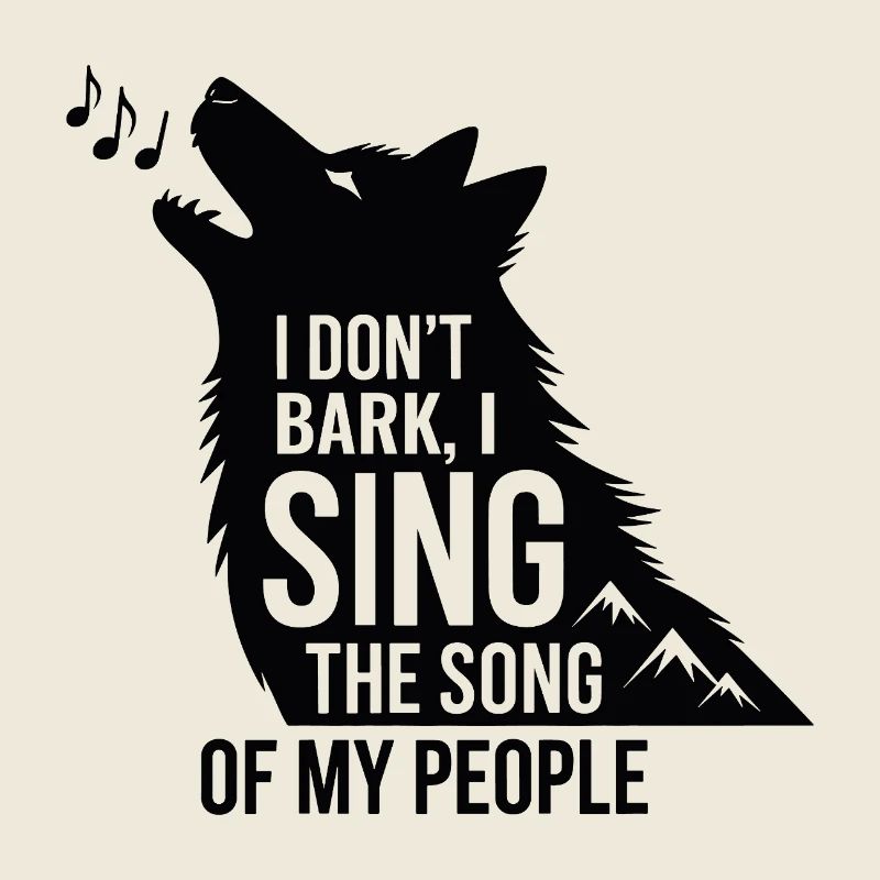 Je n'aboie pas, je chante la chanson de mon peuple Husky