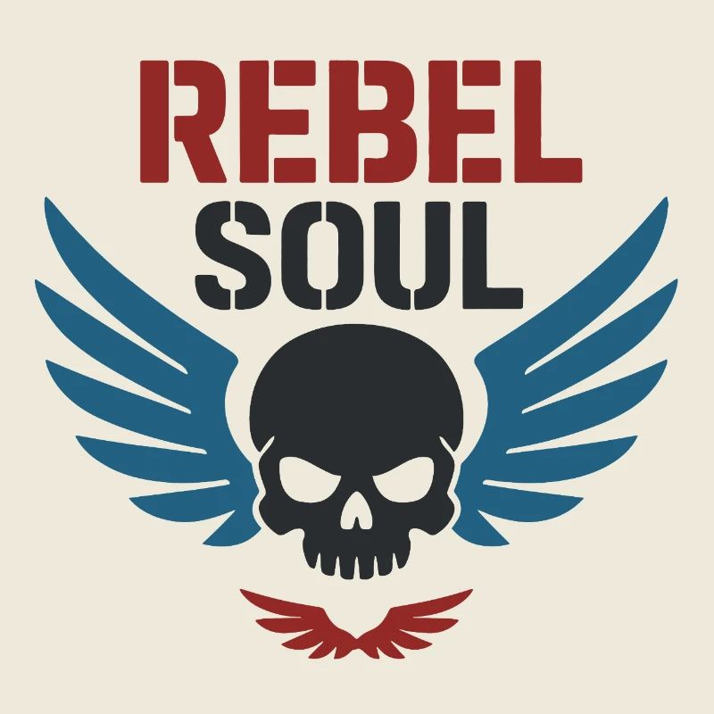 Âme rebelle – Crâne et ailes