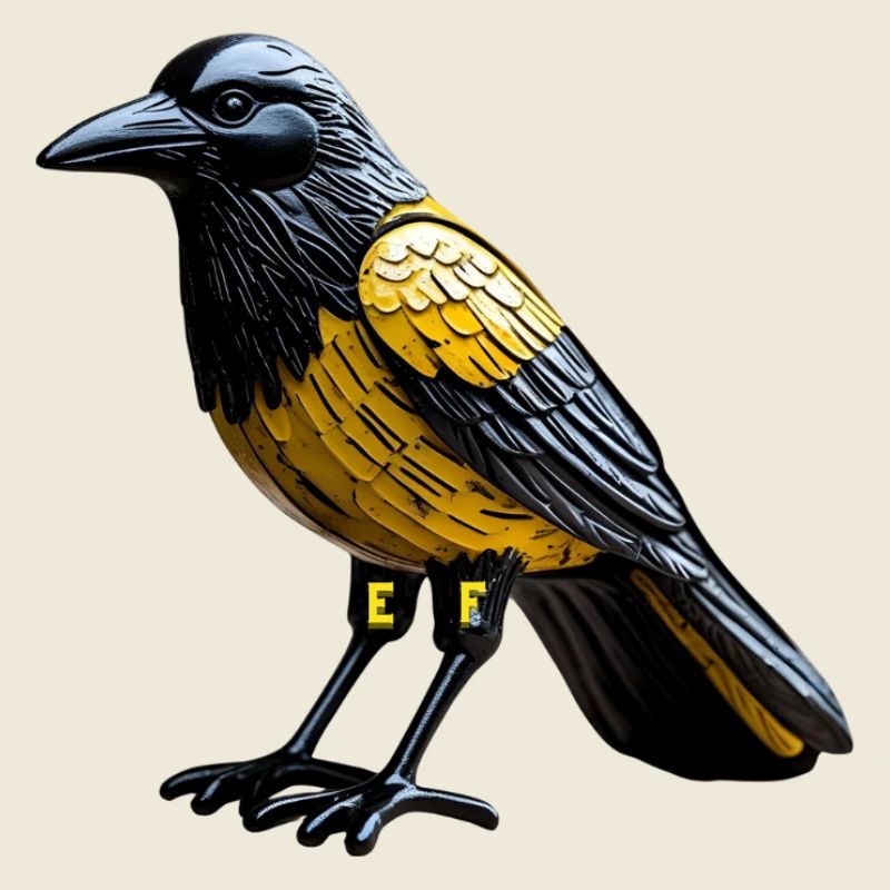 Vogeldesign-Uhr in kräftigen Farben
