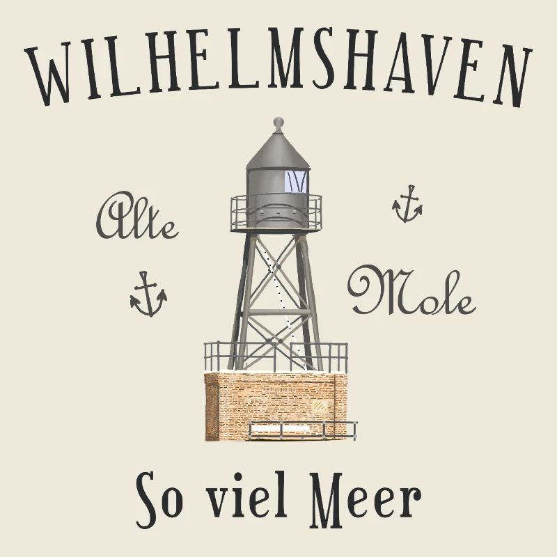 Wilhelmshaven, dessin à la main, tant de mer Mer du Nord
